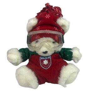 Marshall Fields Mrs Bear Ski Patrol Plush 2004 White Goggles Teddy